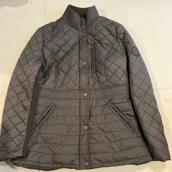Lauren Ralph Lauren Women's Jacket Petite XS Quilted Puffer Winter Coat Grey EUC - Picture 2 of 6